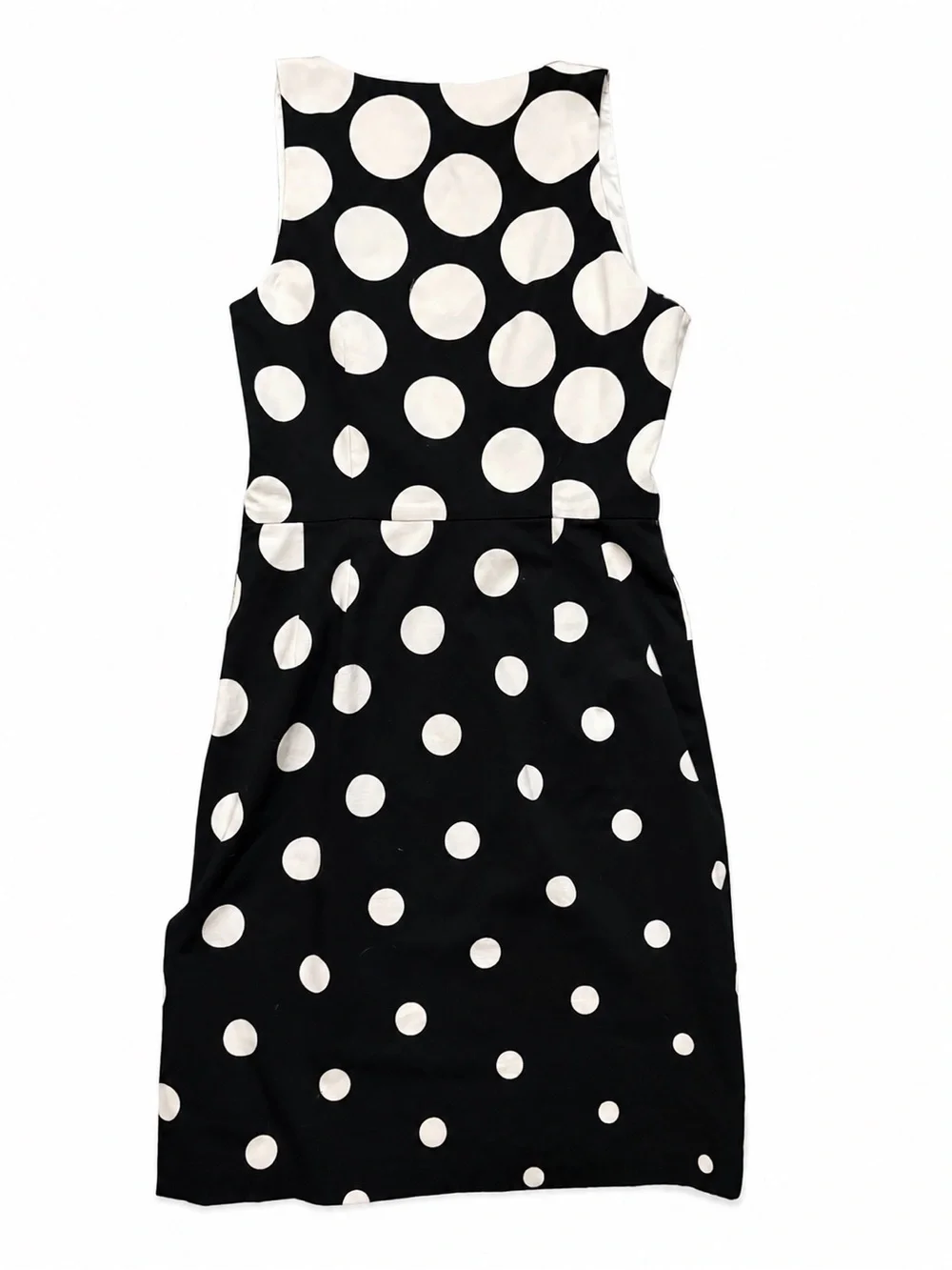 WHBM Black & White Polka Dot Sheath Dress Size 2